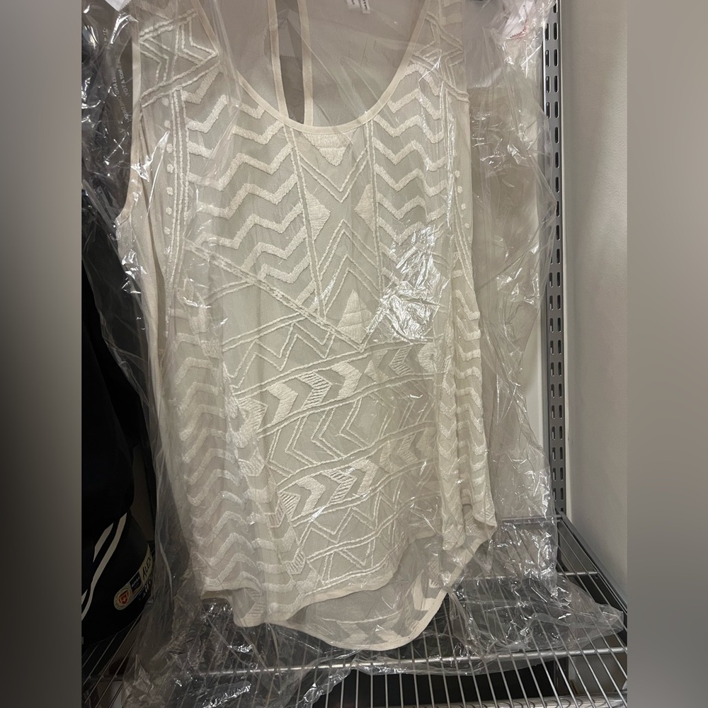 100% silk white top
